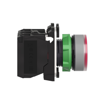  BP lumineux rouge 1O+1F 24V 