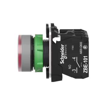  BP lumineux rouge 1O+1F 24V 