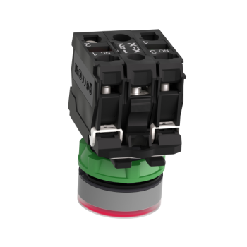  BP lumineux rouge 1O+1F 230V 