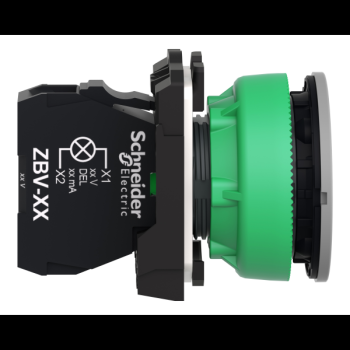  Voyant flush DEL O22 vert 24V 
