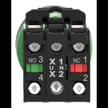 BP lum flush rouge 1O+1F 24V 