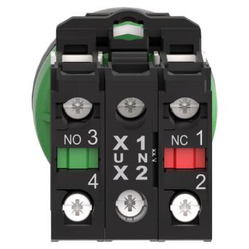  BP lum flush bleu 1O+1F 24V 