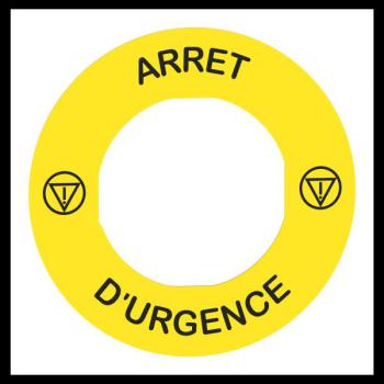  ETIQUETTE JAUNE ARRET D U 