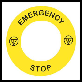  ETIQUETTE JAUNE EMERGENCY 